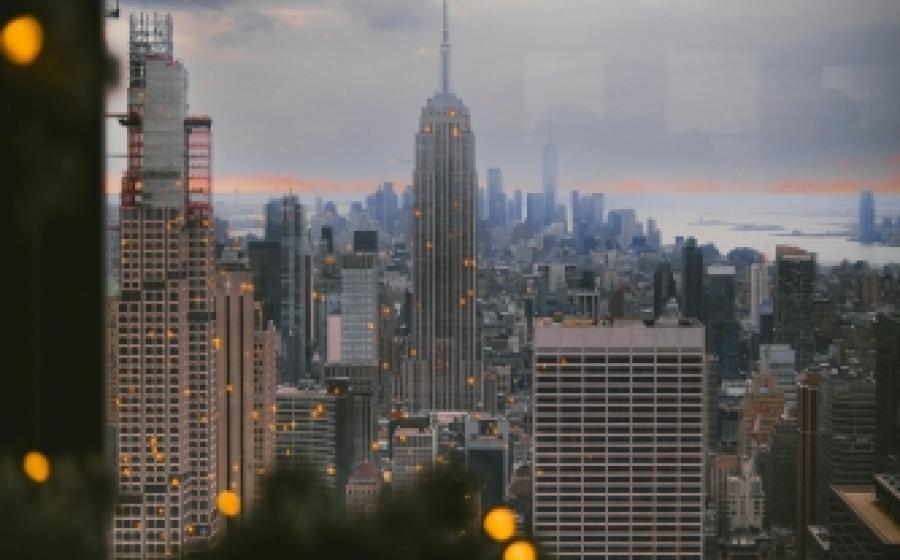Empire State Building at Christmas in NYC